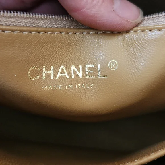 Chanel matelasse Reprint Totebag caviar leather caviar skin beige like new, 90s - Picture 7 of 10